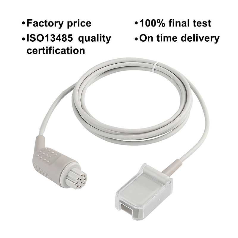 Factory Supply SpO2 Adapter Series Compatible for Datex 10 Hole SpO2 Medical Cable